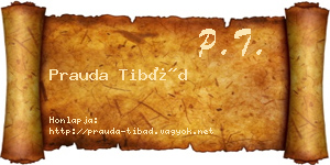 Prauda Tibád névjegykártya